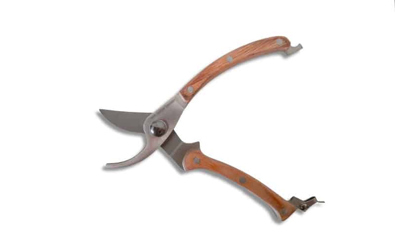 strong and durable sharp stainless steel pruning shears from the farm dream with wooden handle